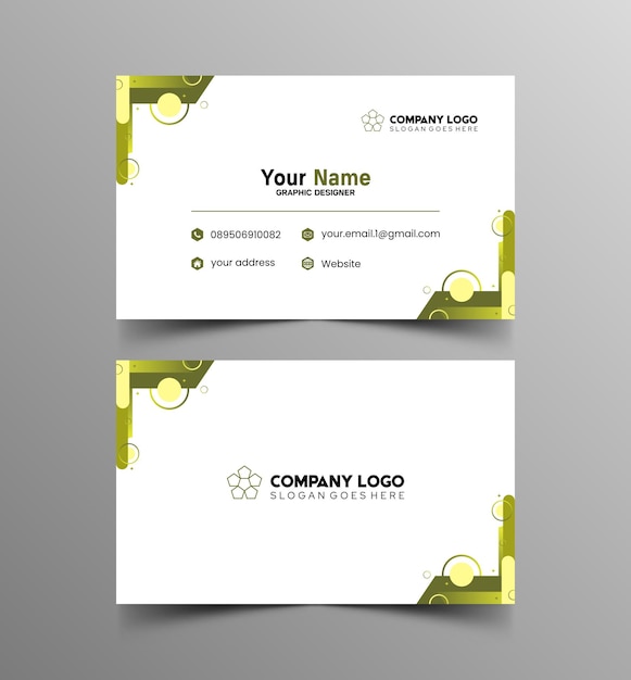 Modelo de diseño simple de nombre y tarjeta de identificación 8