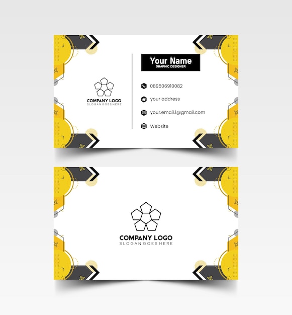 Modelo de diseño simple de nombre y tarjeta de identificación 8