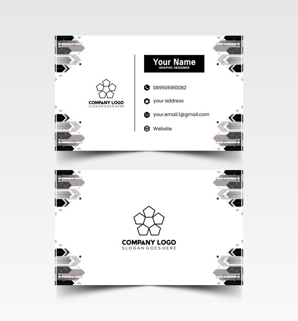 Modelo de diseño simple de nombre y tarjeta de identificación 8