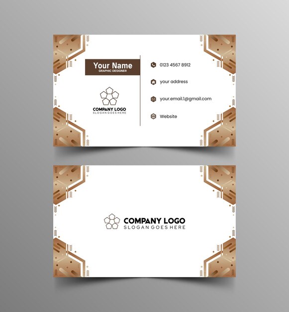 Modelo de diseño simple de nombre y tarjeta de identificación 8