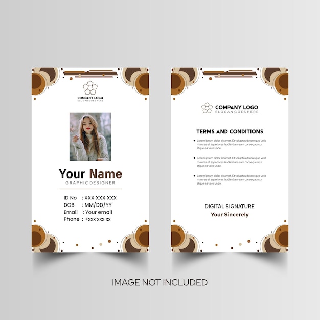 Modelo de diseño simple de nombre y tarjeta de identificación 8