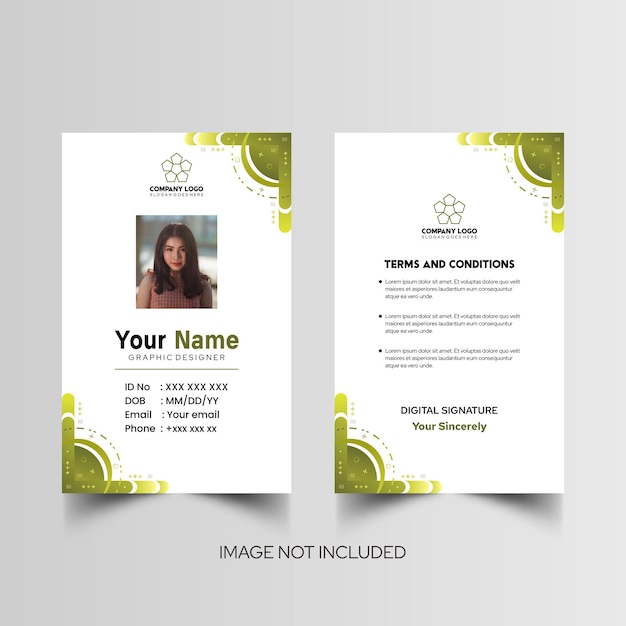 Modelo de diseño simple de nombre y tarjeta de identificación 8