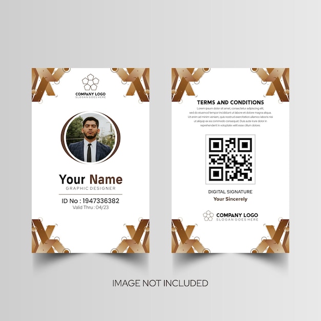 Modelo de diseño simple de nombre y tarjeta de identificación 8