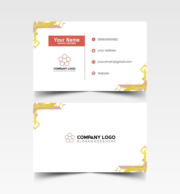 Modelo de diseño simple de nombre y tarjeta de identificación 8