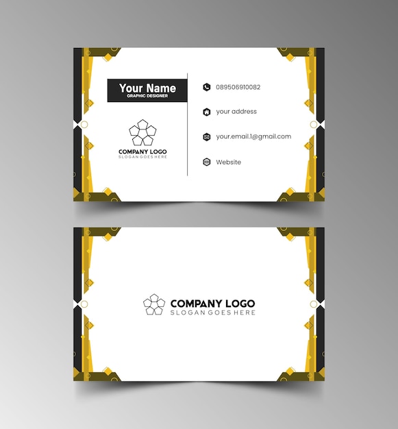 Modelo de diseño simple de nombre y tarjeta de identificación 8