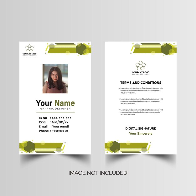 Modelo de diseño simple de nombre y tarjeta de identificación 8