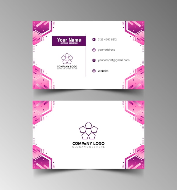 Modelo de diseño simple de nombre y tarjeta de identificación 8