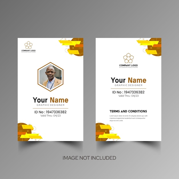 Modelo de diseño simple de nombre y tarjeta de identificación 8