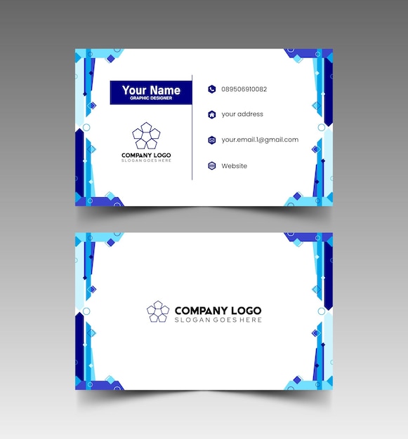 Modelo de diseño simple de nombre y tarjeta de identificación 8
