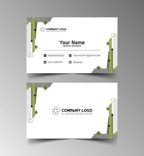Modelo de diseño simple de nombre y tarjeta de identificación 8