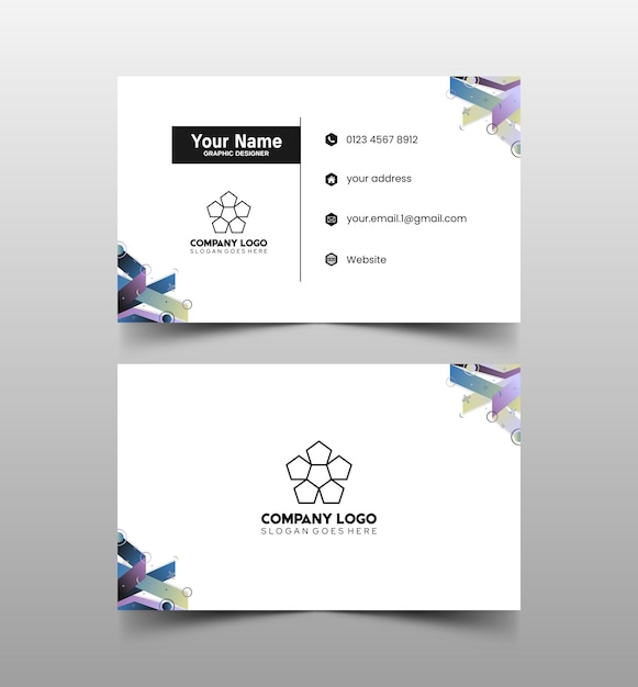 Modelo de diseño simple de nombre y tarjeta de identificación 8