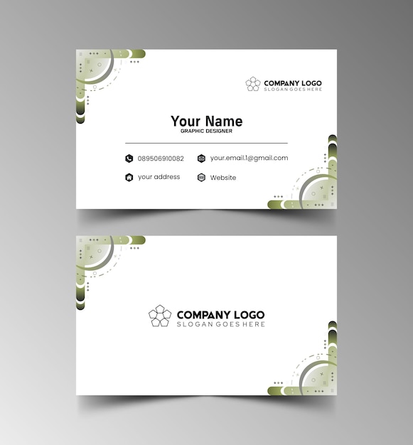 Modelo de diseño simple de nombre y tarjeta de identificación 8