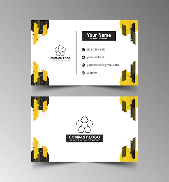 Modelo de diseño simple de nombre y tarjeta de identificación 8