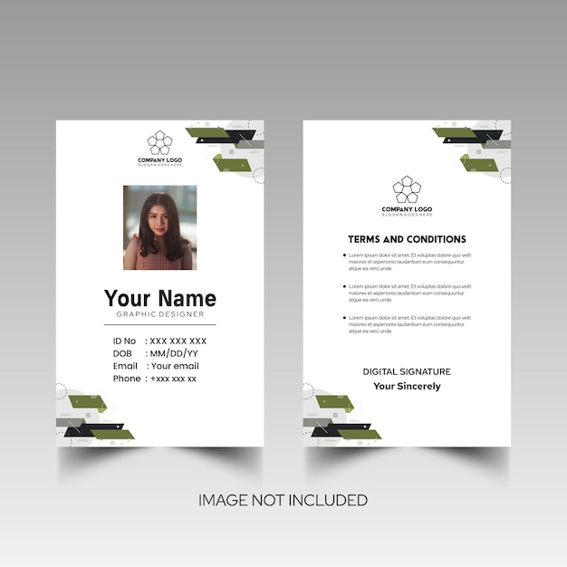 Modelo de diseño simple de nombre y tarjeta de identificación 8