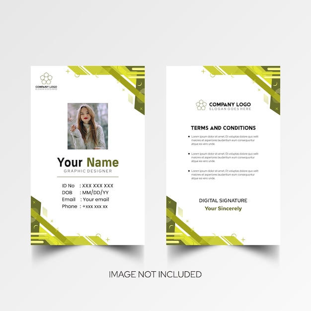 Modelo de diseño simple de nombre y tarjeta de identificación 8