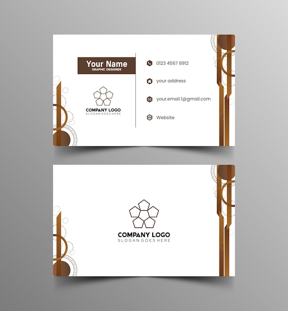 Modelo de diseño simple de nombre y tarjeta de identificación 8