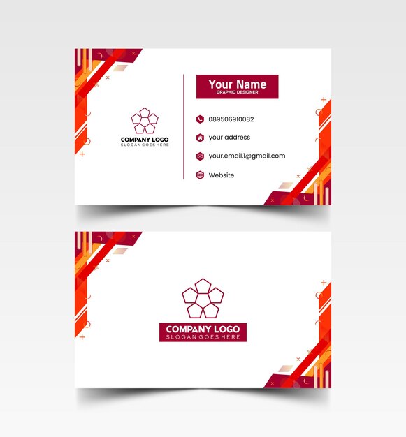 Modelo de diseño simple de nombre y tarjeta de identificación 8