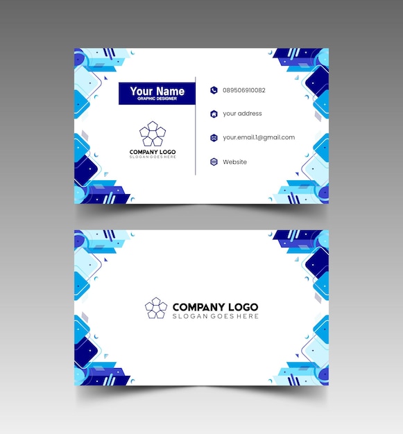 Modelo de diseño simple de nombre y tarjeta de identificación 8