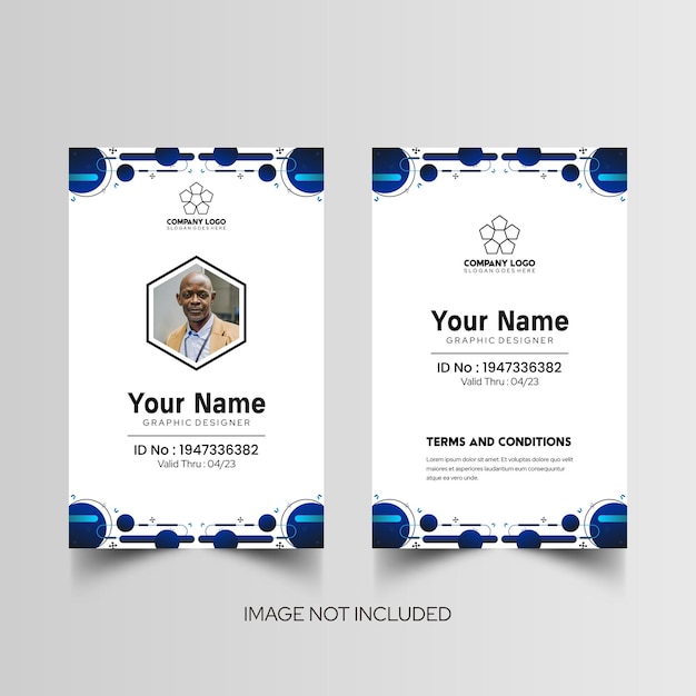 Modelo de diseño simple de nombre y tarjeta de identificación 8