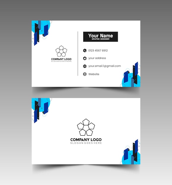 Modelo de diseño simple de nombre y tarjeta de identificación 8