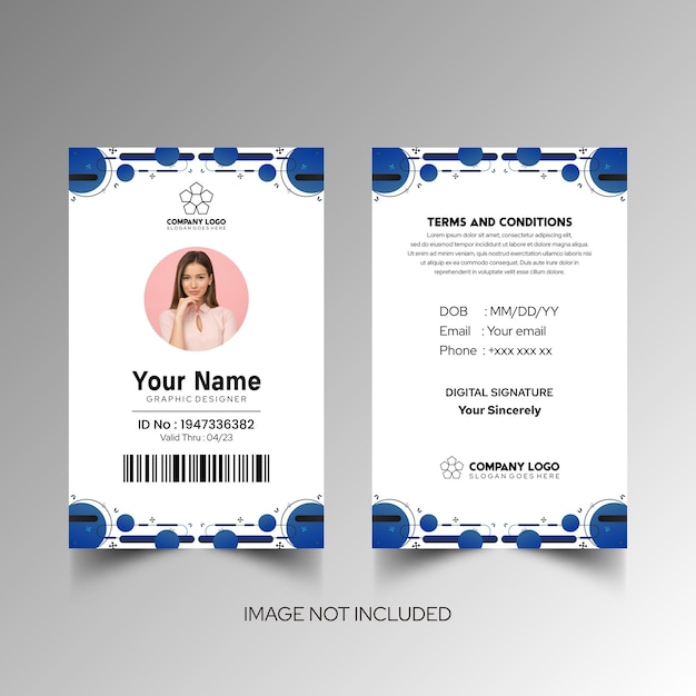 Modelo de diseño simple de nombre y tarjeta de identificación 8