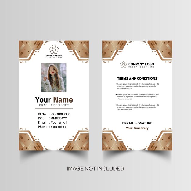 Modelo de diseño simple de nombre y tarjeta de identificación 8