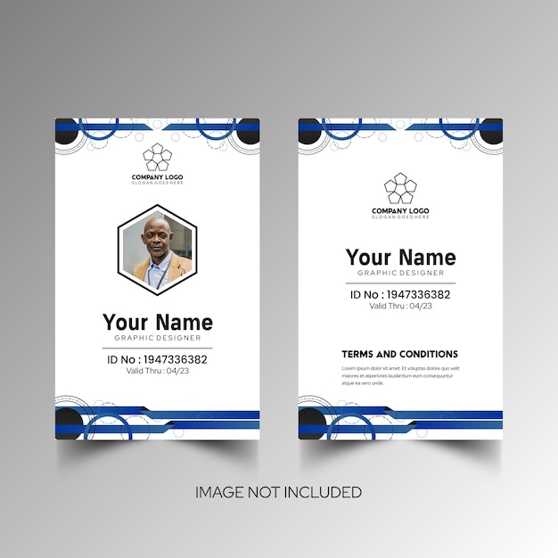 Modelo de diseño simple de nombre y tarjeta de identificación 8