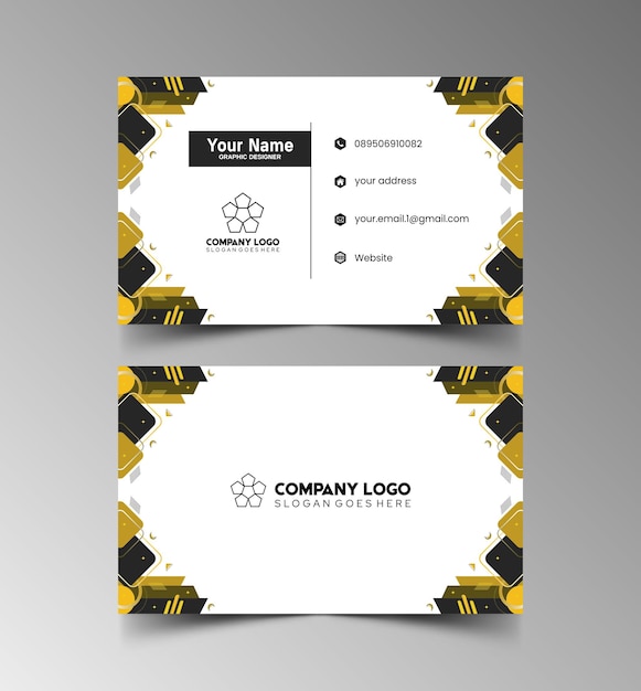 Modelo de diseño simple de nombre y tarjeta de identificación 8