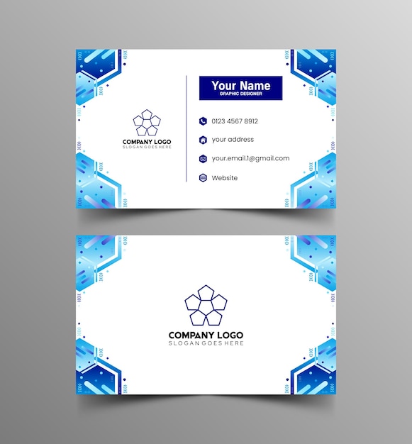 Modelo de diseño simple de nombre y tarjeta de identificación 8