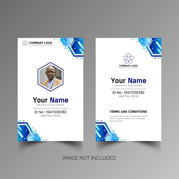 Modelo de diseño simple de nombre y tarjeta de identificación 8