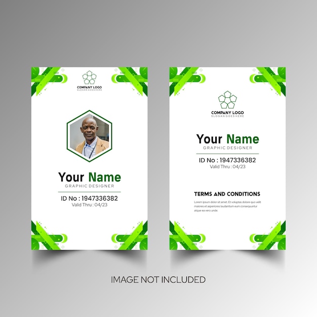 Modelo de diseño simple de nombre y tarjeta de identificación 8