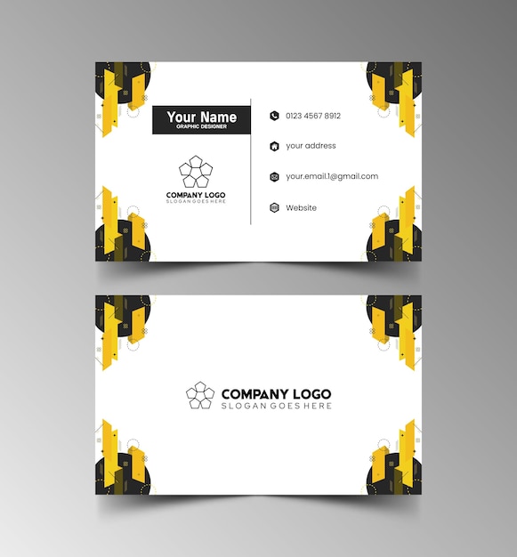 Modelo de diseño simple de nombre y tarjeta de identificación 8