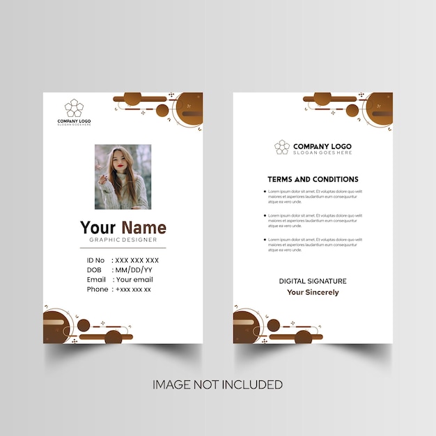 Modelo de diseño simple de nombre y tarjeta de identificación 8