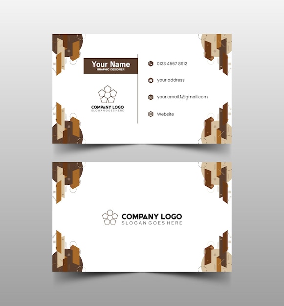 Modelo de diseño simple de nombre y tarjeta de identificación 8