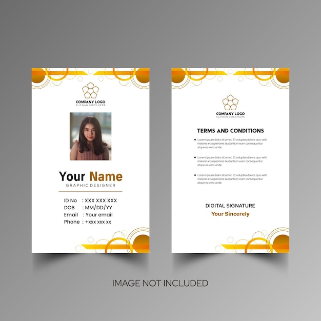 Modelo de diseño simple de nombre y tarjeta de identificación 8