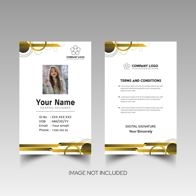 Modelo de diseño simple de nombre y tarjeta de identificación 8