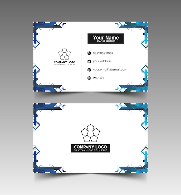 Modelo de diseño simple de nombre y tarjeta de identificación 8