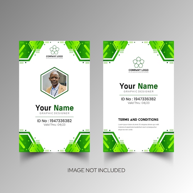 Modelo de diseño simple de nombre y tarjeta de identificación 8