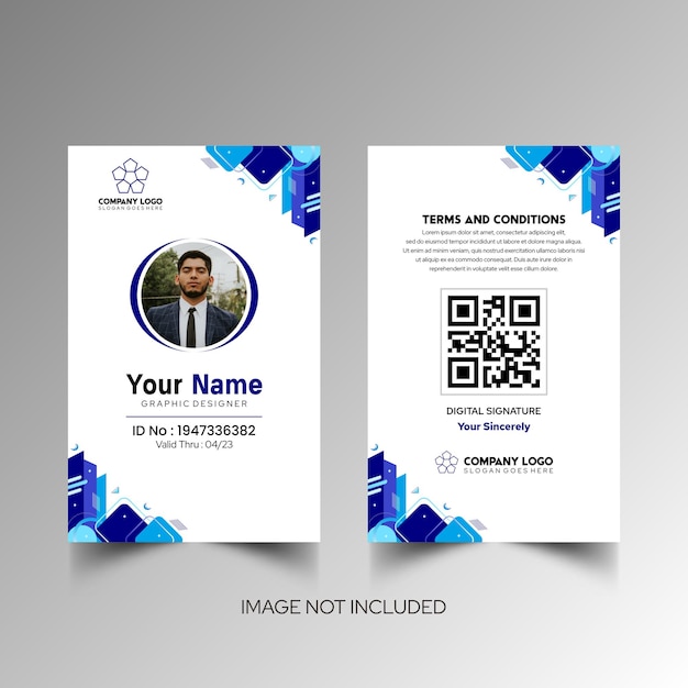 Modelo de diseño simple de nombre y tarjeta de identificación 8