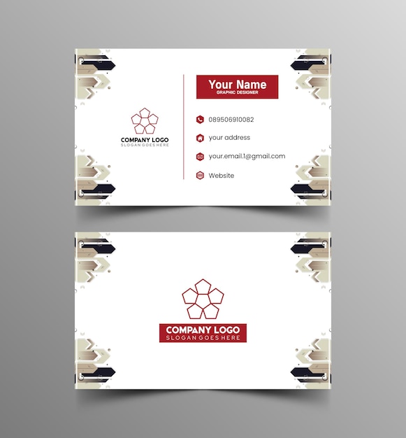 Modelo de diseño simple de nombre y tarjeta de identificación 8
