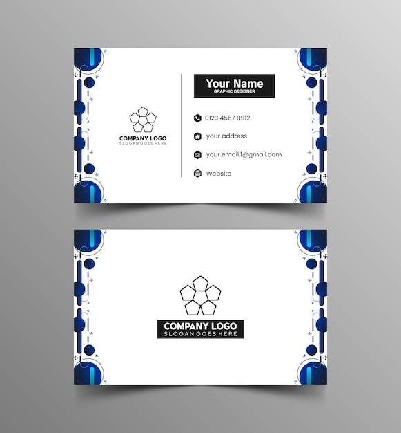 Modelo de diseño simple de nombre y tarjeta de identificación 8
