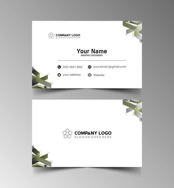 Modelo de diseño simple de nombre y tarjeta de identificación 8