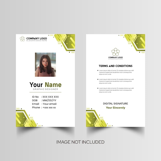 Modelo de diseño simple de nombre y tarjeta de identificación 8