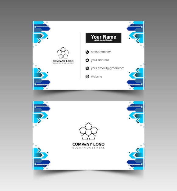 Modelo de diseño simple de nombre y tarjeta de identificación 8