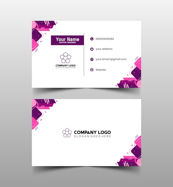 Modelo de diseño simple de nombre y tarjeta de identificación 8