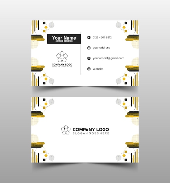 Modelo de diseño simple de nombre y tarjeta de identificación 8