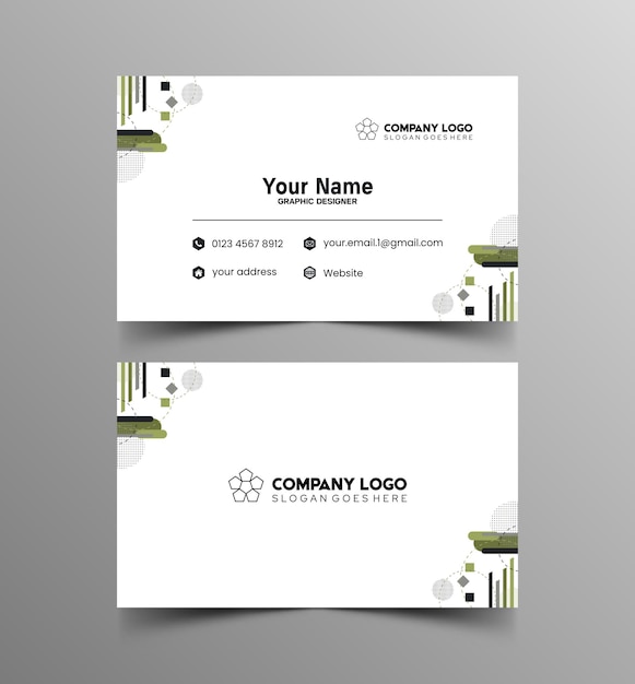 Modelo de diseño simple de nombre y tarjeta de identificación 8
