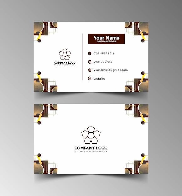 Modelo de diseño simple de nombre y tarjeta de identificación 8