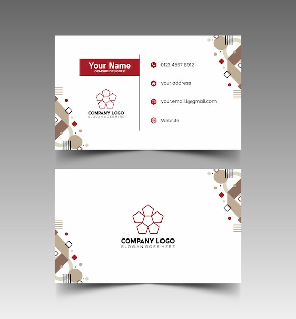 Modelo de diseño simple de nombre y tarjeta de identificación 8