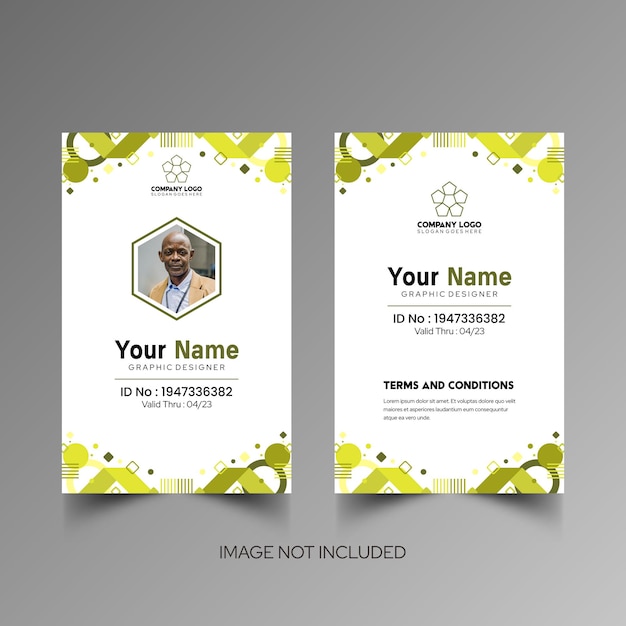 Modelo de diseño simple de nombre y tarjeta de identificación 8